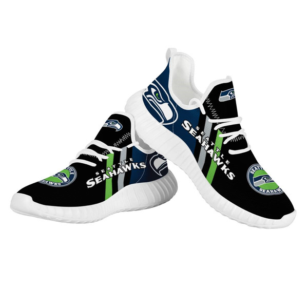 Men's Seattle Seahawks Mesh Knit Sneakers/Shoes 007 Men's Seattle Seahawks Mesh Knit Sneakers/Shoes 007